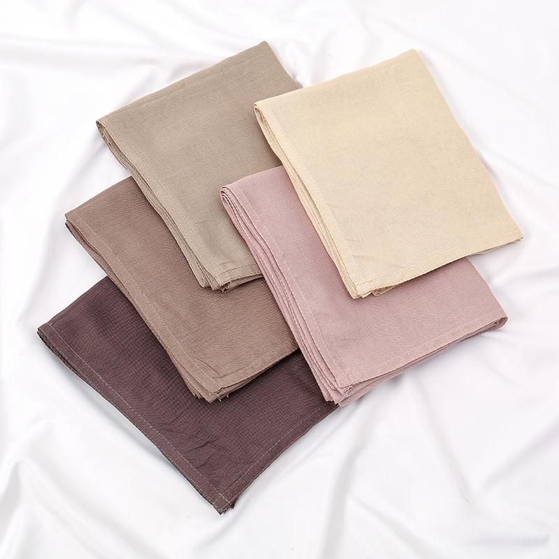 170*70Cm Muslim Modal Women Hijab Rayon Cotton Shawls For Women Plain Scarf Small Size Headscarf Islamic Turban Headband