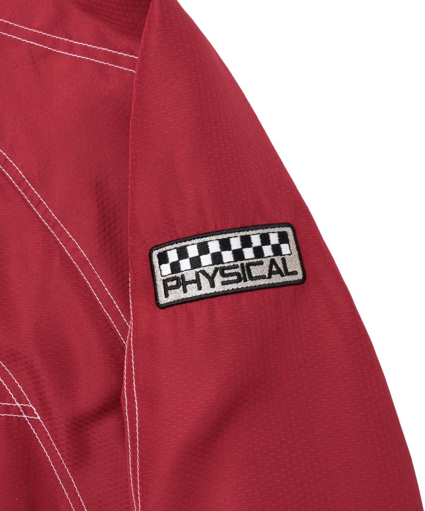 PHYPS MOTORCYCLE Ripstop Hooded Soccer Anorak Red