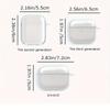 Cute Cherry Bow Pattern Suitable for Airpods 3 2 1 Pro 2 4 Pro3 Transparent Headphone Protective Case with Silver Ring Buckle