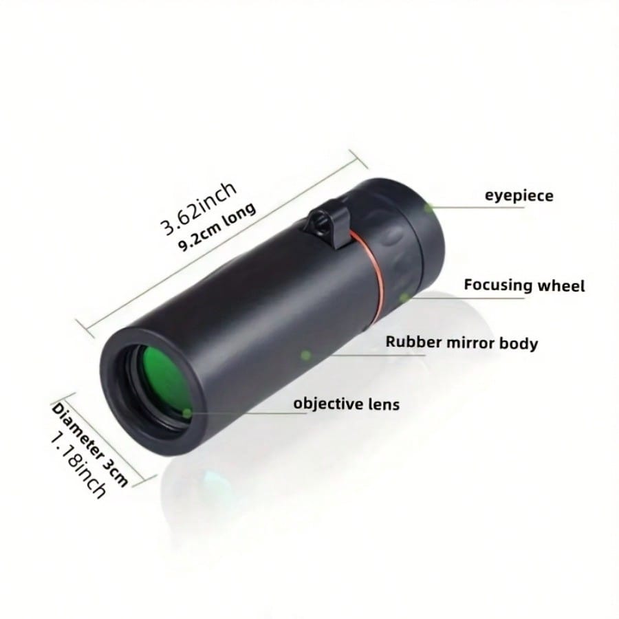1 high definition telescope, portable handheld single tube, compact design, can be put in the pocket. Suitable for outdoor