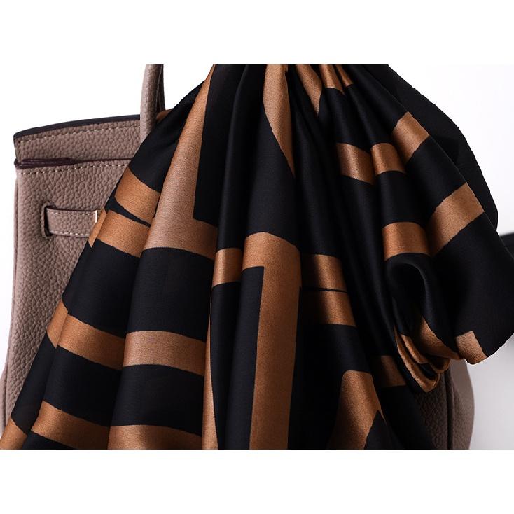 Modischer Schal, Schal aus 100 % Seide, Schal mit Seidengefühl, lange, leichte Sonnenschutzschals für Damen