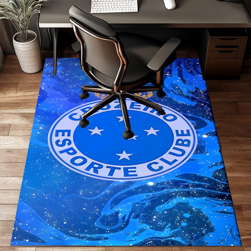 Cru-zeiro Esporte Club Crest Printed Office Carpet Chair Cushion Entryway Rug, Rugs for Living Room, Bedroom Christmas gifts