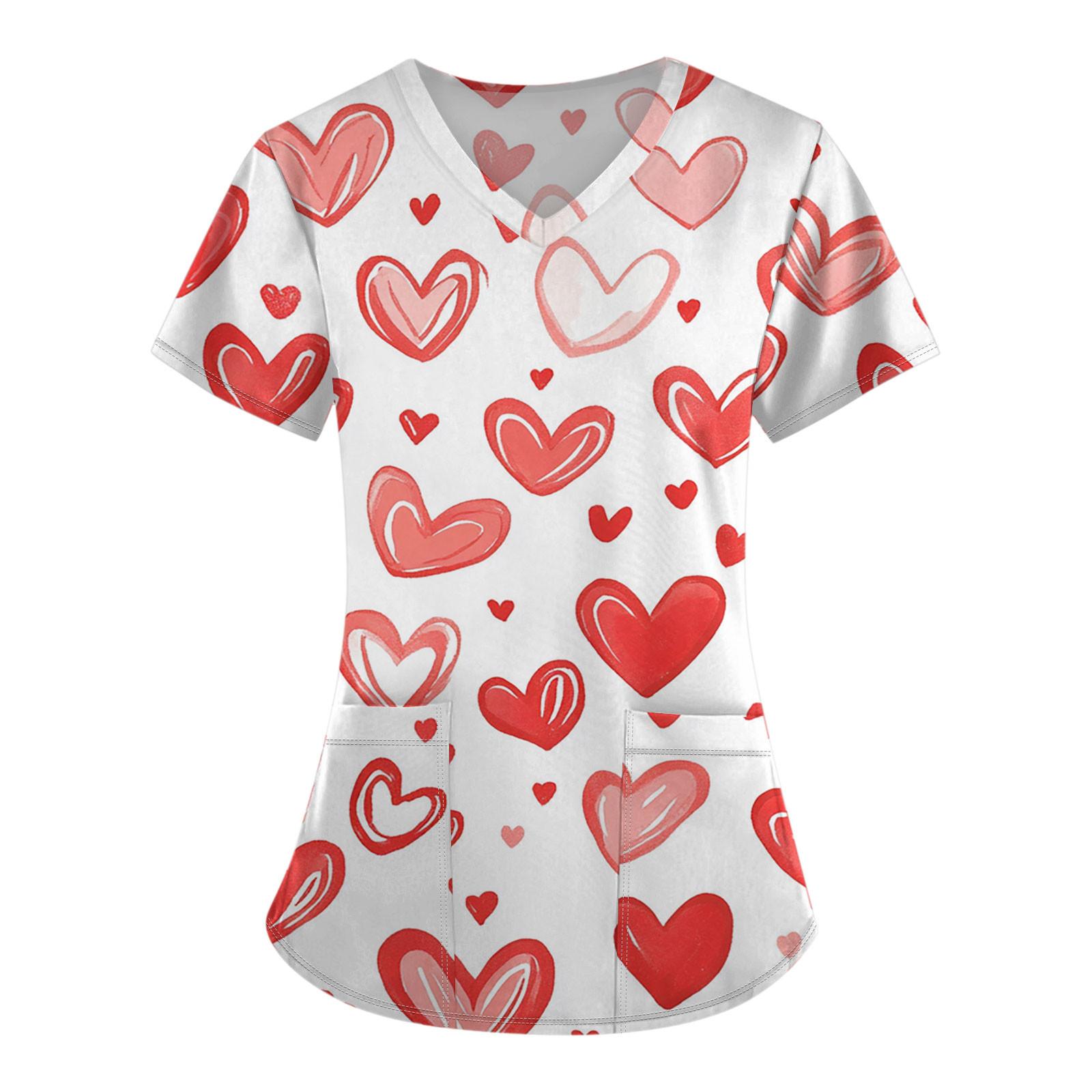 

Жіночі модні комбінезони з V-подібним вирізом і короткими рукавами з кишенею Верхній одяг до Дня святого Валентина XL кавун червоний колір