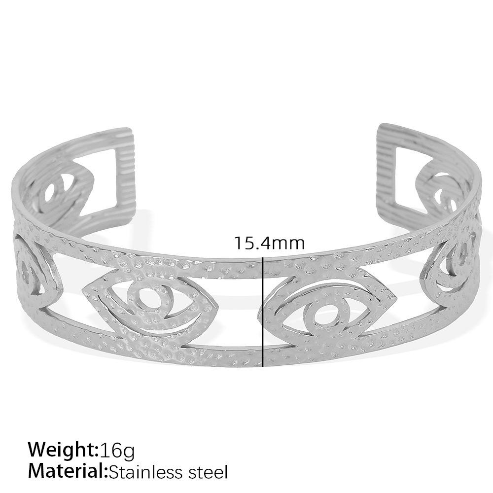 Vintage Titanium Steel Bracelet Hollow Gold Decoration