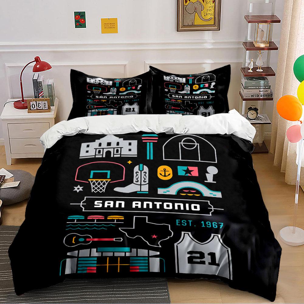San Antonio Iconic Landmarks Bedding Duvet Cover Set Duvet Cover Pillowcases (1*Duvet Cover 2*Pillowcases, without duvet insert)
