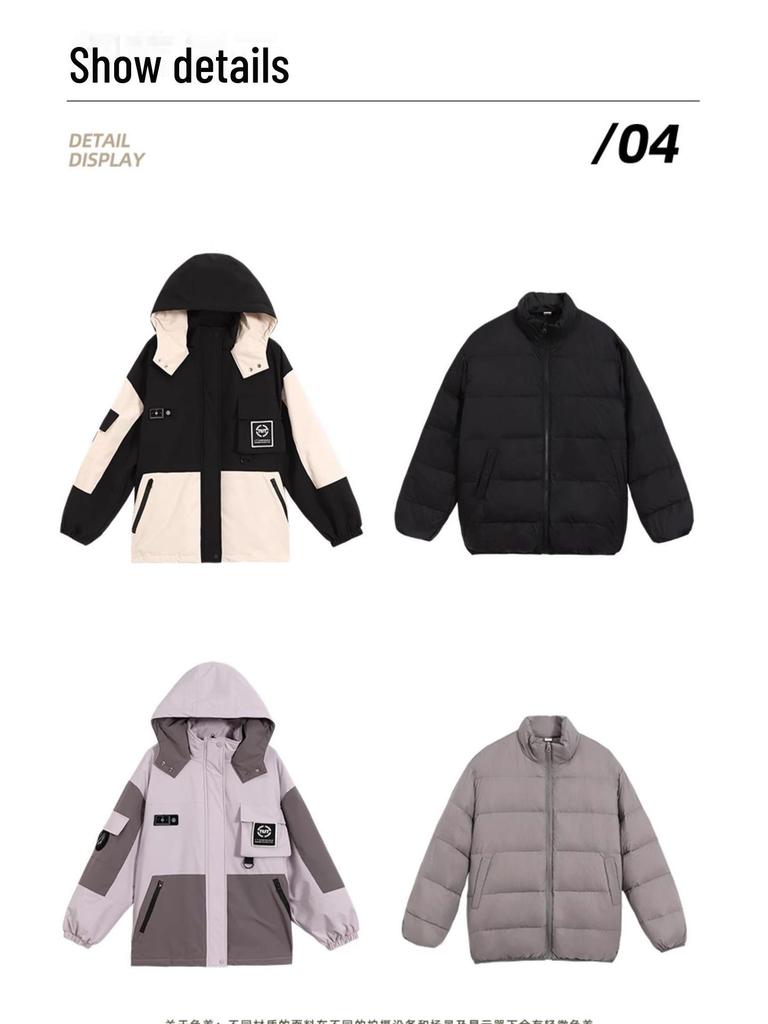 2024 Girls' Winter 3-in-1 Down Jacket - Windproof, Waterproof, Detachable for Big Kids