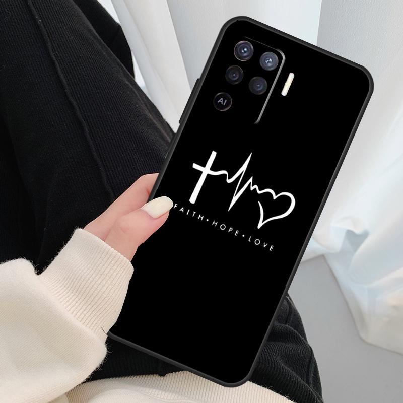 Christ Jesus Bible Verse Cross Case For Oppo A40 A60 A80 A5 Pro A15 A16 A17 A57 A77 A94 A74 A54 A76 A96 A18 A38 A58 A78 A98