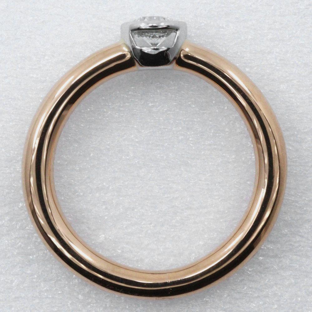 TIFFANY&Co. Bizet Ring 1P diamond K18 Pink Gold/Pt950Platinum/diamond #3.7(US Size) 4.4g Women Used