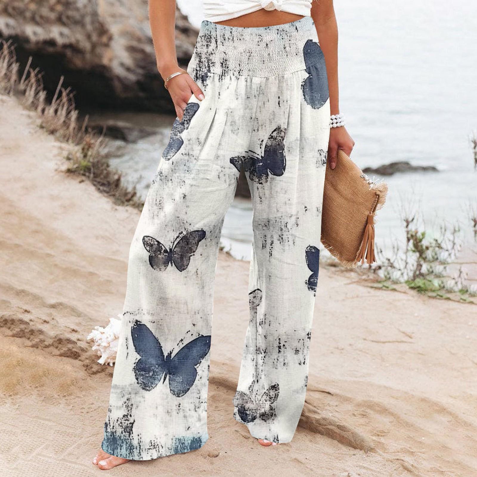 

Жіночі повсякденні штани Вільні м які однотонні широкі довгі штани з високою талією Прямі штани L