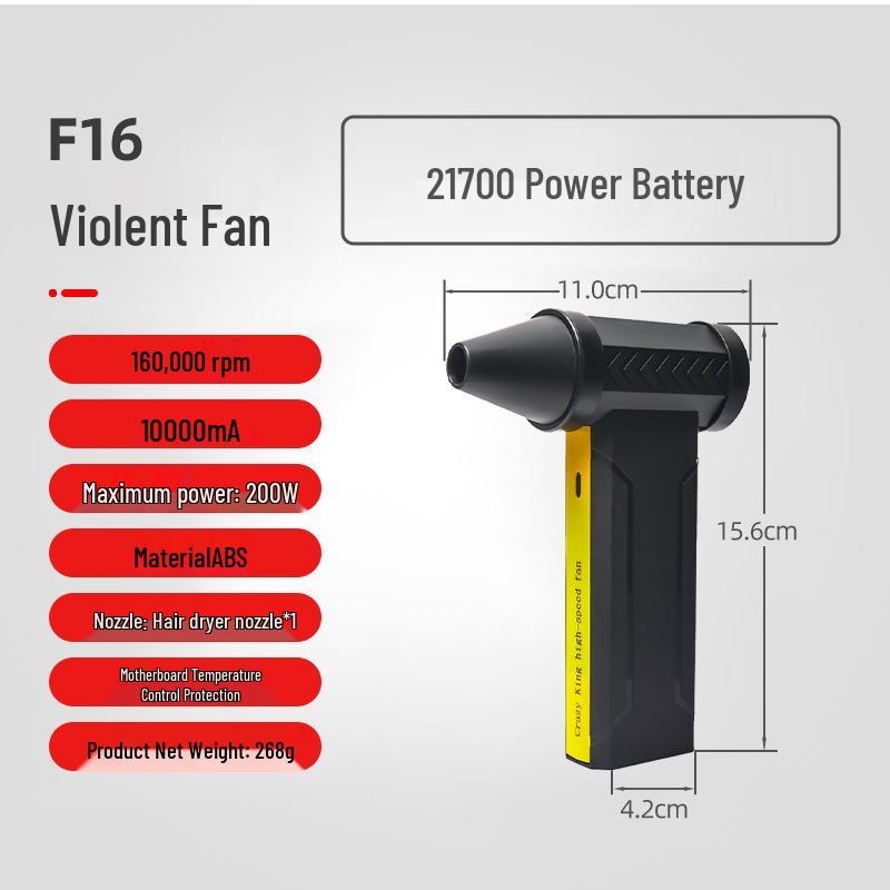 Exclusive Turbo Brushless Handheld Hair Dryer - 160,000 RPM Outdoor Portable Fan
