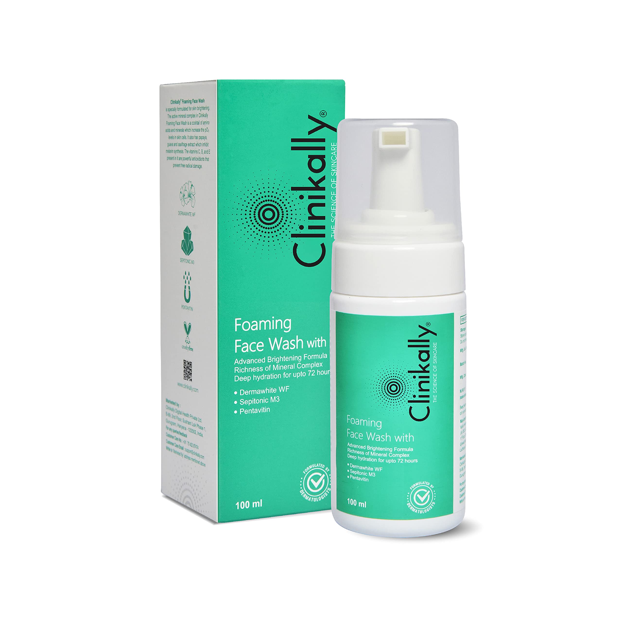 Clinikally Foaming Face Wash | Skin Brightening Formula | Active Mineral Complex | Enriched With Papaya, Guava, & Licorice Extracts | Mineral Blend