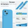 Protective Case for iPhone 15 - E.F.CONNECTION - Matte Effect - Silicone - Blue - Flexible