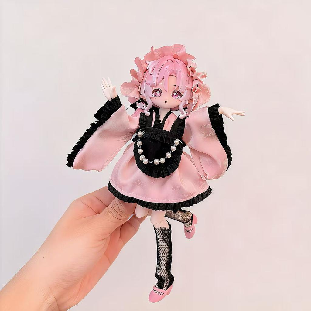 Doll Clothes Set For 1/8 1/12 Ob11 Bjd Dolls Winter Outfit Dress Up Accessories (Only Clothes)