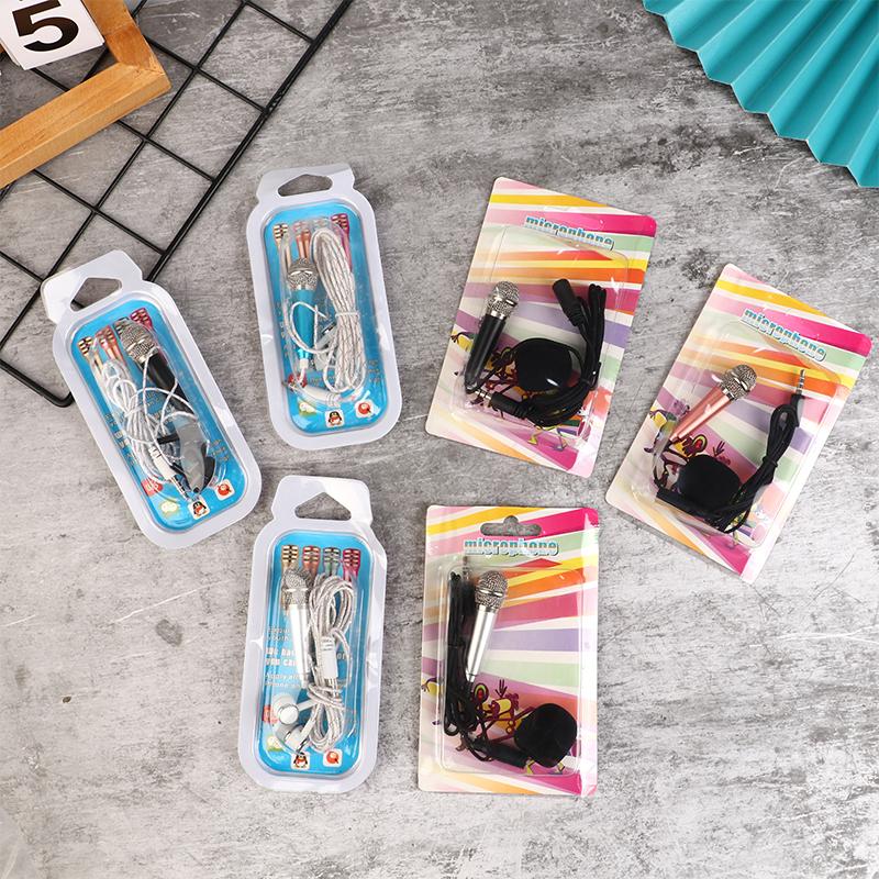 Mini Microphone 3.5Mm Portable Karaoke Mic All-In-One Earphone Stereo Wired Headphone In-Ear Headset Singing Artifact