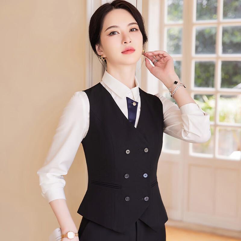 Женский двубортный профессиональный жилет-костюм Treloman L