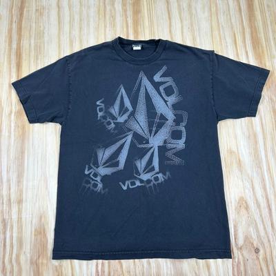 Tricou cu Mânecă Scurtă Grafic VOLCOM STONE Stencil Diamond Logo Skate Vtg Y2k L Unisex