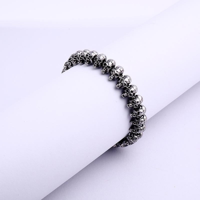 1pcs Fashion Men 'S Skull Stainless Steel Bracelet Women Hand Punk Bracelet Titanium Steel Luxury Bracelet Europe United States