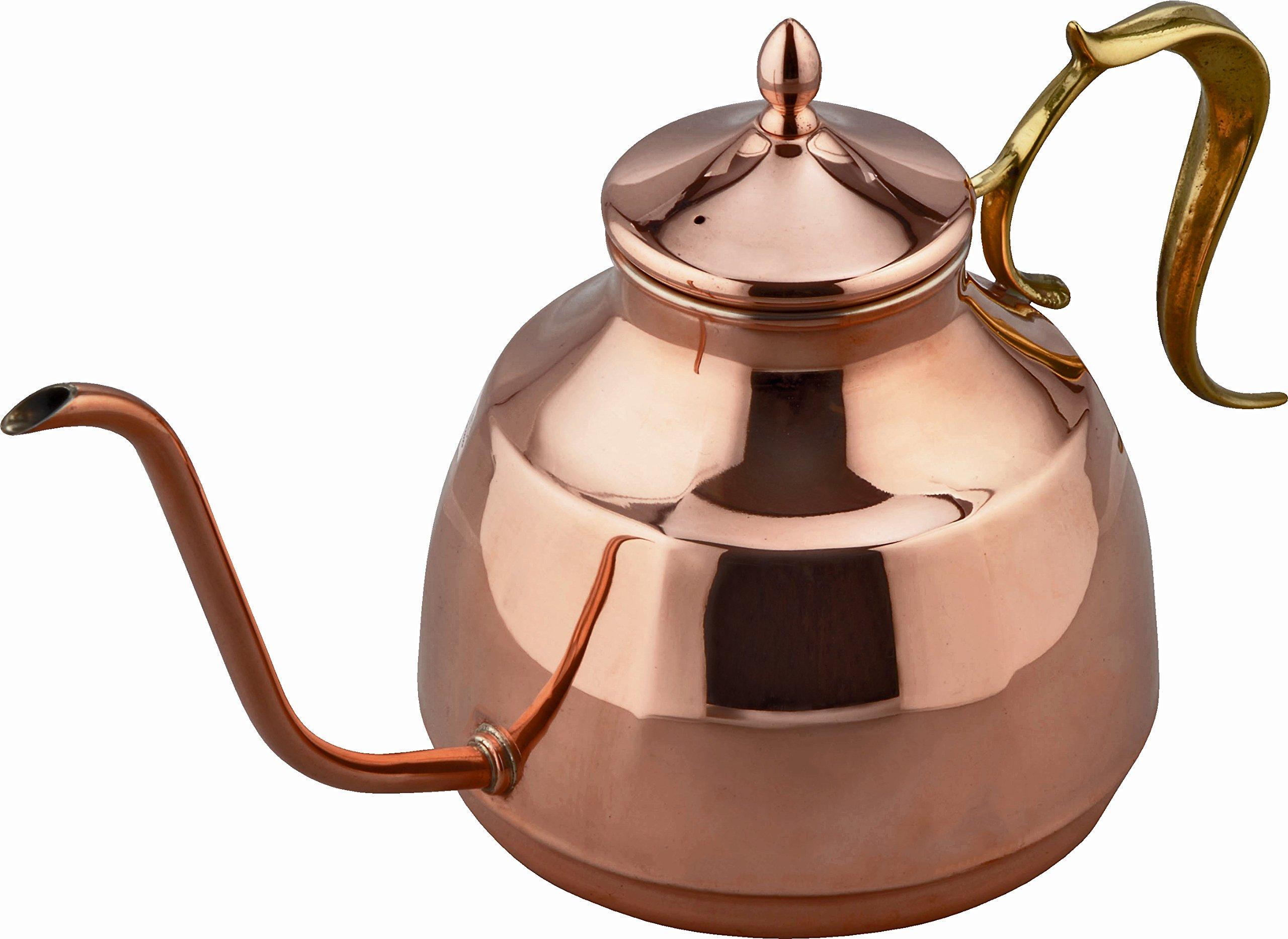

Hashimoto Metal Pure Copper Drip Pot 800cc Narrow Mouth Handmade Made in Niigata Prefecture Tsubame-Sanjo, HK-8 бурштин