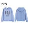 Fall Winter Hoodie Feather Print Long Sleeve Thick Loose Soft Drawstring Hooded Unisex Keep Warm Casual Elastic Cuff Women Men Hoodie