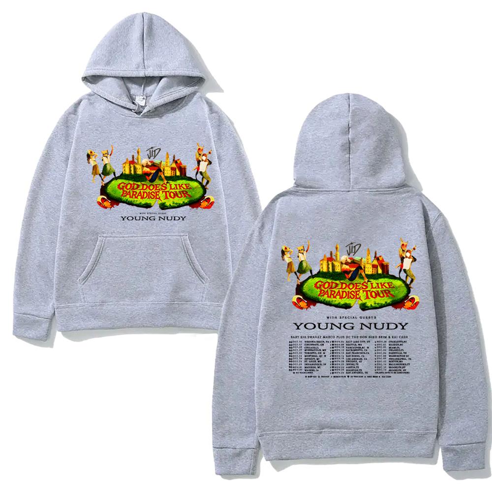 J.I.D-GOD DOES LKE PARADISE TOUR2026 Hoody for Autumn/Winter High Quality Comfortable Pullovers Fleece Clothes
