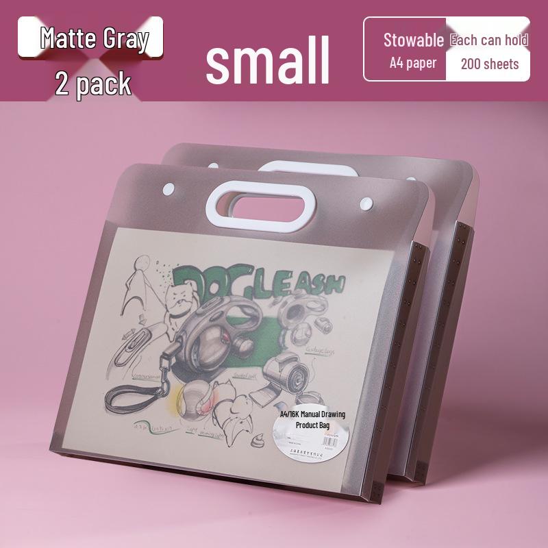 4K Frosted Art Portfolio: Student Handbag & Drawing Paper Storage Album 8K