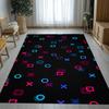 Cartoon Game Gamer Zone Controller Logo Living Room Non-Slip Area Rug Soft Carpet for Bedroom Playroom Sofa,Home Decor Doormat