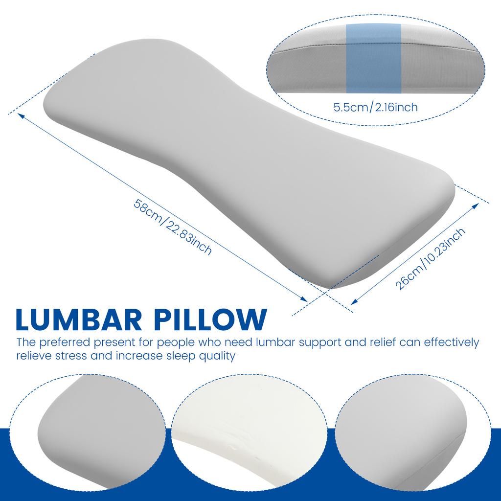 Memory Lumbar Support Cushion Sleep Lumbar Pillow Breathable Ergonomic Waist Support Cushion for Car Sofa Office Chair