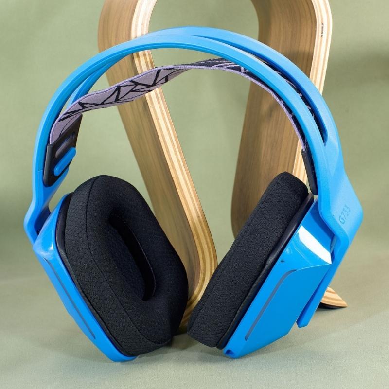 Comfortable Gaming Headset Ear Pads Ventilated Football Net Fabric Easy Cleaning Replaceable for G533 G335 Models