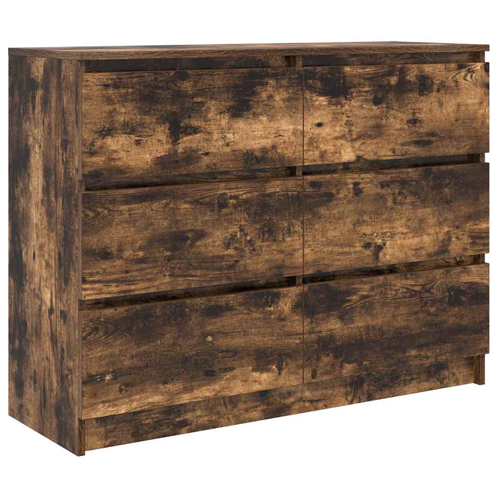 Sideboard Smoked Oak 100 x 35 x 76 cm Particle Board