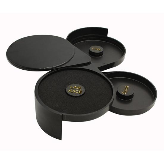 Plastic Salt Edge Box Three Layers Salt Dipper Sugar Juice Seasoning Box Smooth Inner Wall Salt Dipping Tool