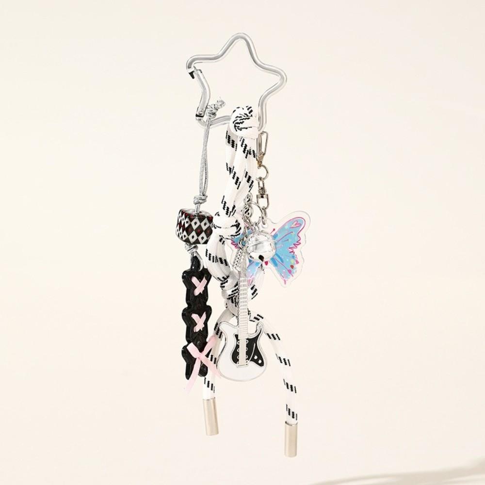 

Handmade Bag Pendant Acrylic Lanyard Keyring Cute Butterfly Keychain B