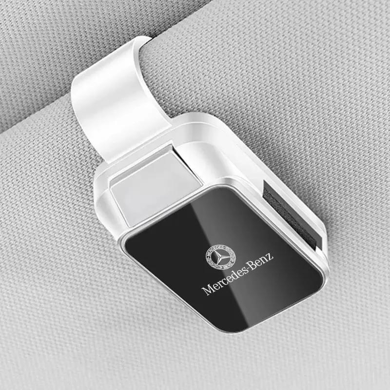 Hot Car Sticker Car Sun Visor Glasses Sunglasses Storage Clip Visor Is Suitable for Mercedes Benz AMG GLC W203 W206 W220 W205 W2