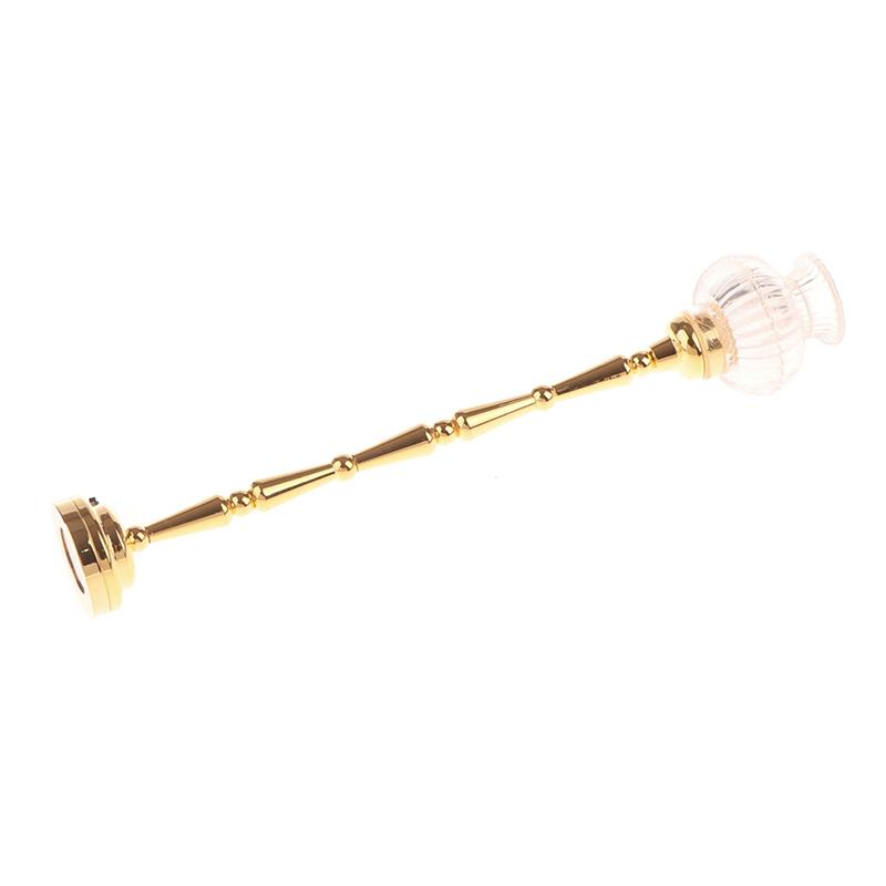 1/12 Dollhouse Miniature Floor Lamp Flower Shape Led Lamp Model Doll Home Lamp Furniture Decoration Toy Micro Scene Ornament