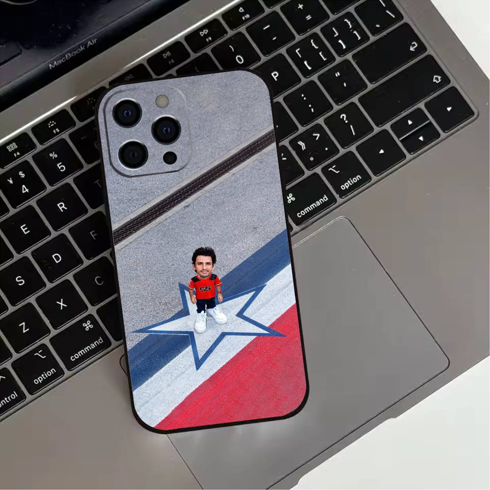 55 Chili C-Carlos S-Sainz  Phone Case For iPhone 17,16,15,14,13,12,11 Plus,Pro Max,XS,Soft Silicone Black Cover