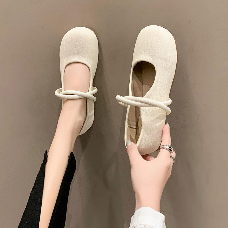 French with skirt Mary Jane  shoes autumn new shallow mouth round head soft sole single shoes