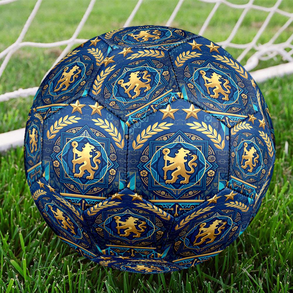 Chelsea Football Club Print Size 5 Soccer Ball, Standard Match Football for Sports Game and Team Practice, Ideal Gift for Soccer Fans