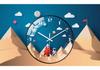 25cm Space Walk Retro Wall Clock - Creative Living Room Quartz Design