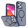 KEYSION Linsenständer Magnetische Handyhülle für MagSafe für iPhone 11 12 Pro Max 11 Pro Matt Durchscheinend Stoßfeste Rückseite