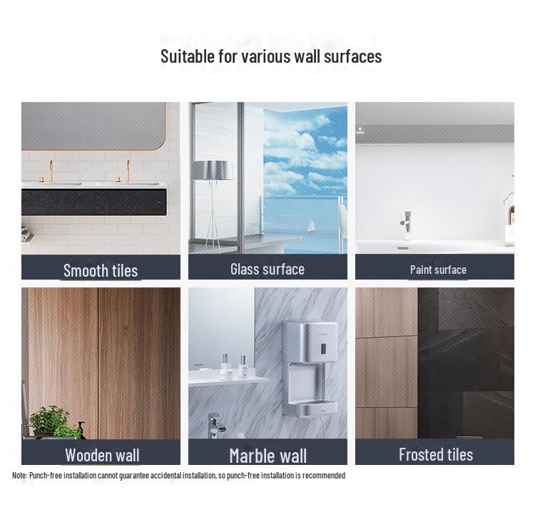 Fengjie Wall-Mounted Hotel Bathroom Hair Dryer - Punch-Free, Suitable for Home and Hotel Use