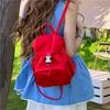 Color Solid Casual Travel Nylon Backpack Waterproof Design Teens Bag Students