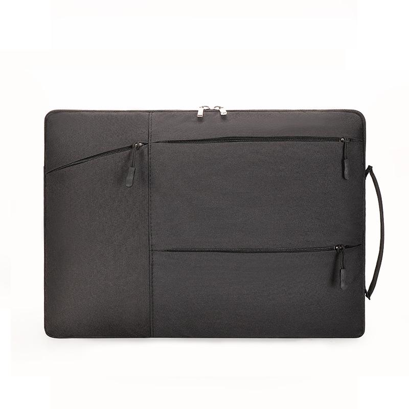 15.6" Lightweight Anti-Drop Laptop Bag with Multi-Zipper Pockets and Thickened Printed Logo