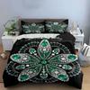 Luxury Emerald Jewelry Set - Wedding Soft Comfortable Duvet Cover Bedding Set Included 1*Duvet Cover & 2*Pillowcases, Gift