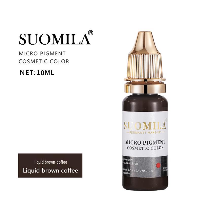 

10 мл SUOMILA Пігмент для мікроблейдингу Німецький Рослинний Напівперманентний Порошок для Брів, Підводки для Очей, Губ, Емульсія для Татуажу Брів.