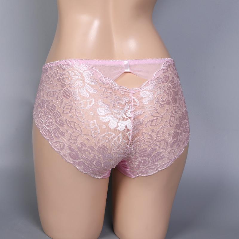 Large Size Lace Sissy Pouch Panties Men Bullet Separation Physiology Underwear Elephant Nose Briefs Feminization Gays Lingerie