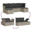 VidaXL Salon de Jardin avec Coussins 6 pcs, Canapés de Terrasse, Ensemble de Meubles de Patio, Mobilier d'Extérieur, Gris 3263548