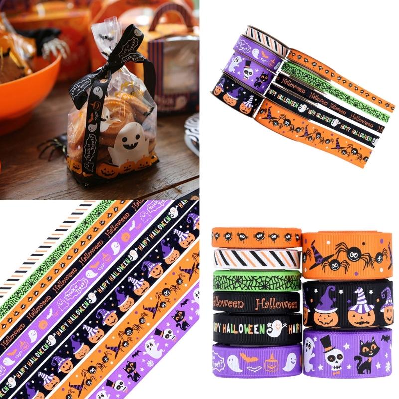 Practical Halloween Gift Wrapping Ribbons Essential Halloween Ribbon Accessory for Creative Costume Making and Decors