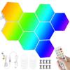 8/10/12 Pcs Hexagon LED Lights Modular DIY Hexagon Wall Light APP and Remote Control Smart RGB Gaming Light for Bedroom