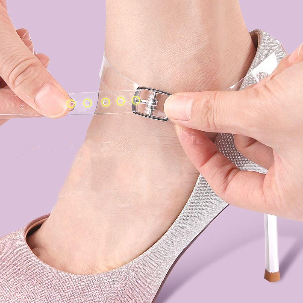 Transparent High Heels Bundle Shoelace TPU Shoe Accessories Holding Loose Anti-skid Straps Anti-falling Heel Lace Shoes Band