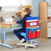 Classroom Chair Back Storage Pocket Organizer, Kids Chair Hanging Book Bag with Name Tag & Pen Pockets, Heavy Duty Oxford Fabric Student Desk Caddy