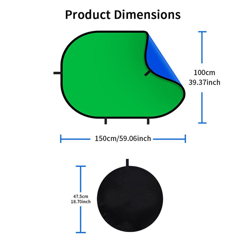 2 In 1 Collapsible Portable Reflector Blue Green Screen Chromakey Background Board Photo Studio Photography Accessories Kit
